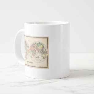 Taza De Café Gigante Mapa del Atlas mundial con corrientes y vientos al