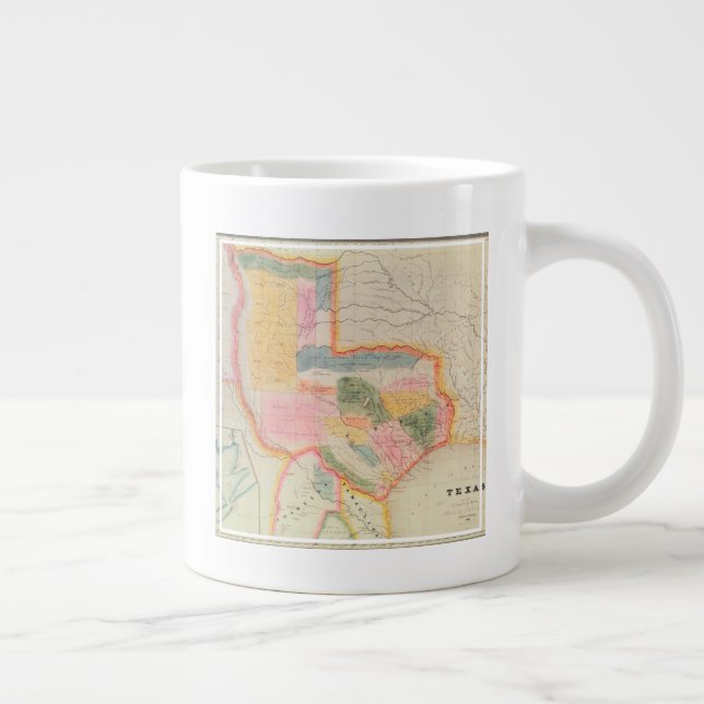 Taza De Café Gigante Mapa del estado de Texas | 1835 (Derecha)