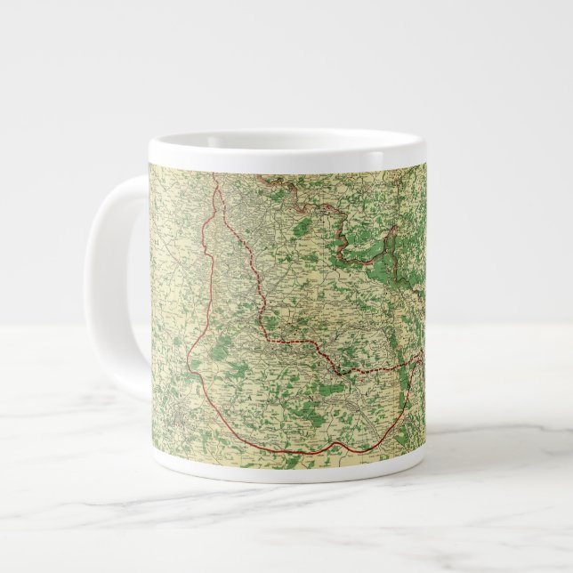 Taza De Café Gigante Mapa del frente occidental (Izquierda)