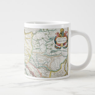 Taza De Café Gigante Mapa del imperio de Carlomagno