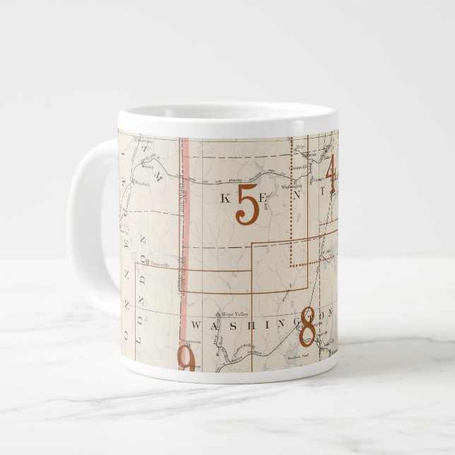 Taza De Café Gigante Mapa del índice de Rhode Island (Izquierda)