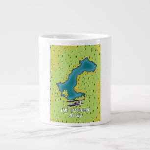 Taza De Café Gigante Mapa del lago de Pátzcuaro México
