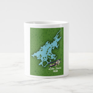 Taza De Café Gigante Mapa del lago Inari Finlandia