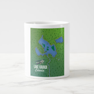 Taza De Café Gigante Mapa del lago Kavadi Estonia