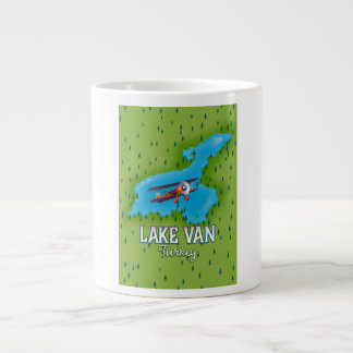 Taza De Café Gigante Mapa del lago Van Turkey