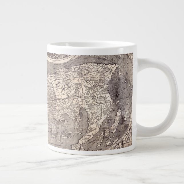 Taza De Café Gigante Mapa del mundo el | 1507 (Derecha)