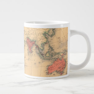 Taza De Café Gigante Mapa del mundo que muestra el Imperio británico