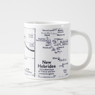 Taza De Café Gigante Mapa del océano de South Pacific