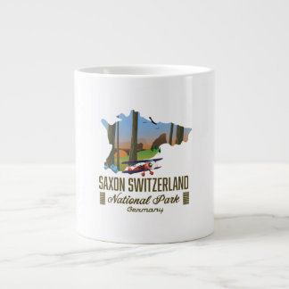 Taza De Café Gigante Mapa del Parque Nacional de Suiza Sajona Alemania