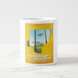 Taza De Café Gigante mapa del parque nacional montañas Guadalupe, Texas