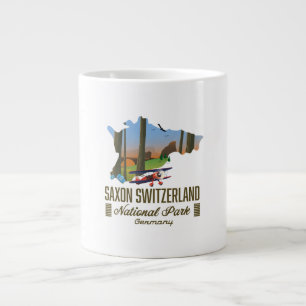 Taza De Café Gigante Mapa del Parque Nacional Suiza Saxon
