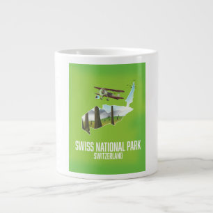 Taza De Café Gigante Mapa del Parque Nacional Suizo, Suiza