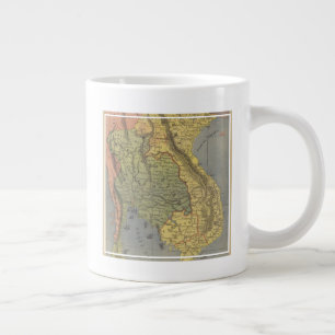 Taza De Café Gigante Mapa del Reino de Tailandia