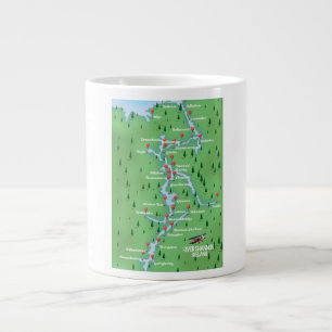 Taza De Café Gigante Mapa del río Shannon Irlanda