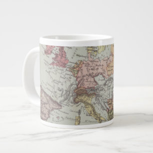 Taza De Café Gigante Mapa del vintage de Europa