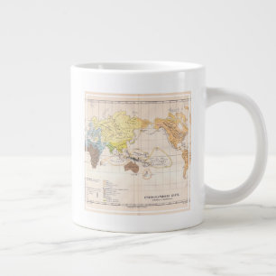 Taza De Café Gigante Mapa etnográfico del mundo