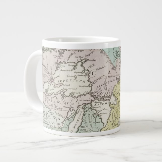 Taza De Café Gigante Mapa exacto de Canadá, 1761 (Izquierda)