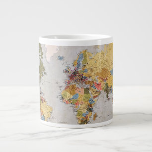Taza De Café Gigante mapa mundial