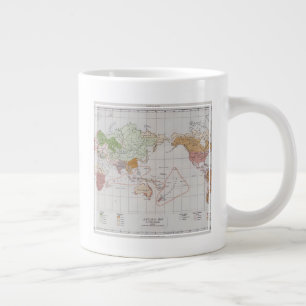Taza De Café Gigante Mapa que muestra las idiomas del mundo