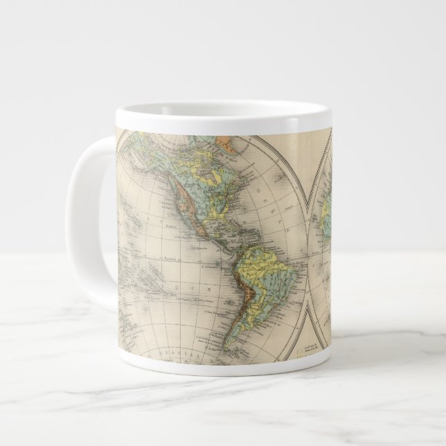 Taza De Café Gigante Mapas hipomométricos mundiales (Izquierda)
