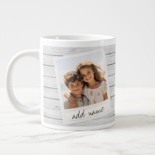 Taza De Café Gigante Marco de foto rústico con impresión de fondo de ta