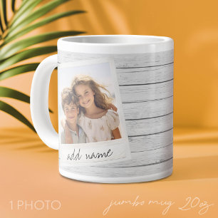 Taza De Café Gigante Marco de foto rústico con impresión de fondo de ta