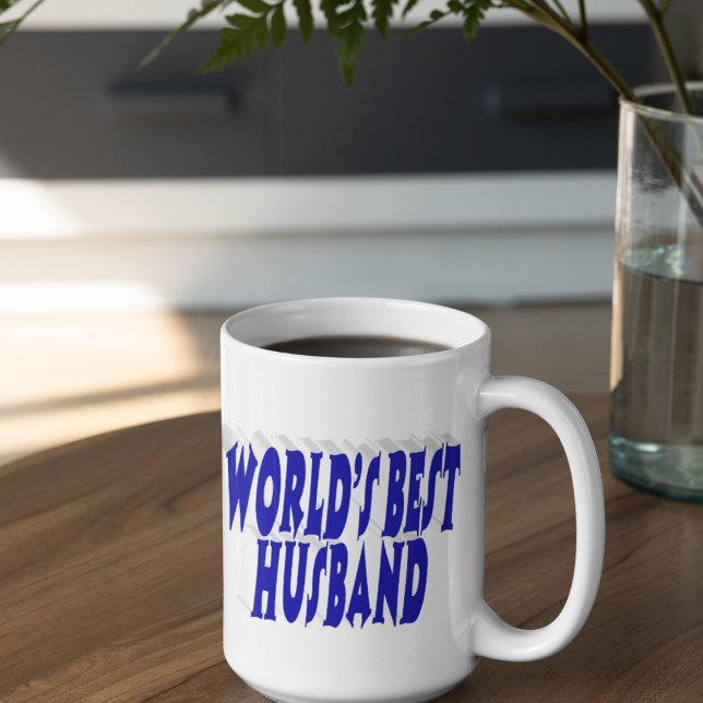 Taza De Café Gigante Marido con medio texto azul (Subido por el creador)
