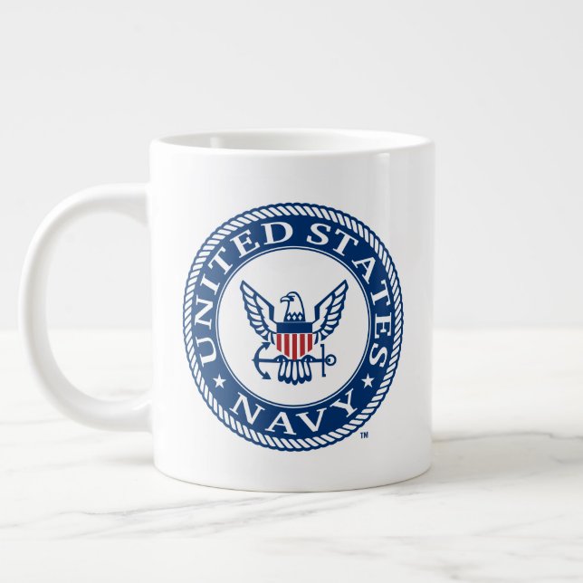 Taza De Café Gigante Marina de Estados Unidos | Alteración naval Emblem (Izquierda)