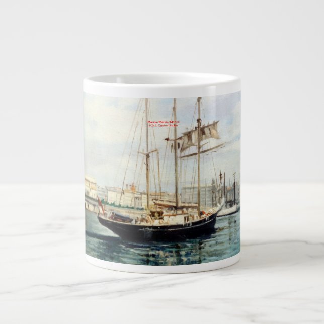 Taza De Café Gigante Marina/Mariña/Seascape (Frente)