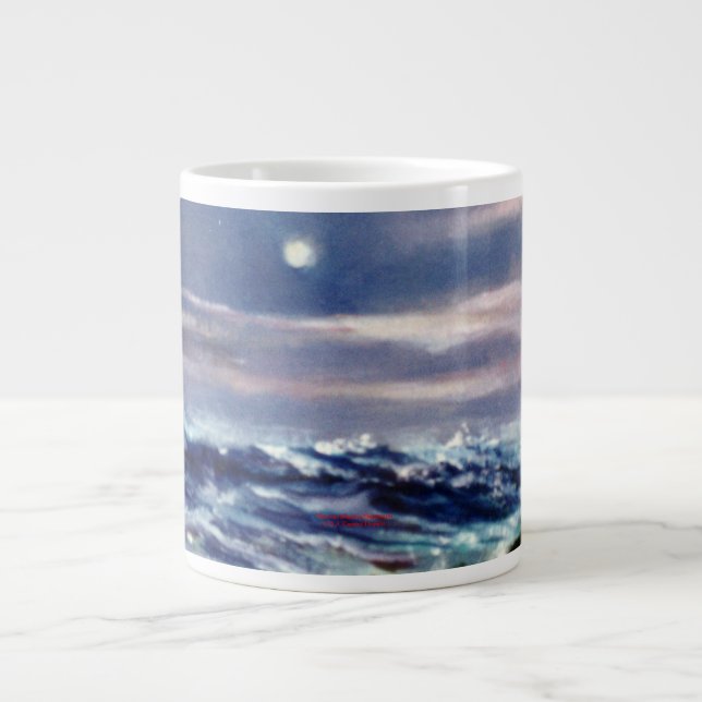 Taza De Café Gigante Marina/Mariña/Seascape (Frente)