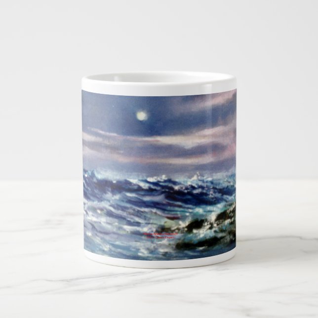 Taza De Café Gigante Marina/Mariña/Seascape (Frente)