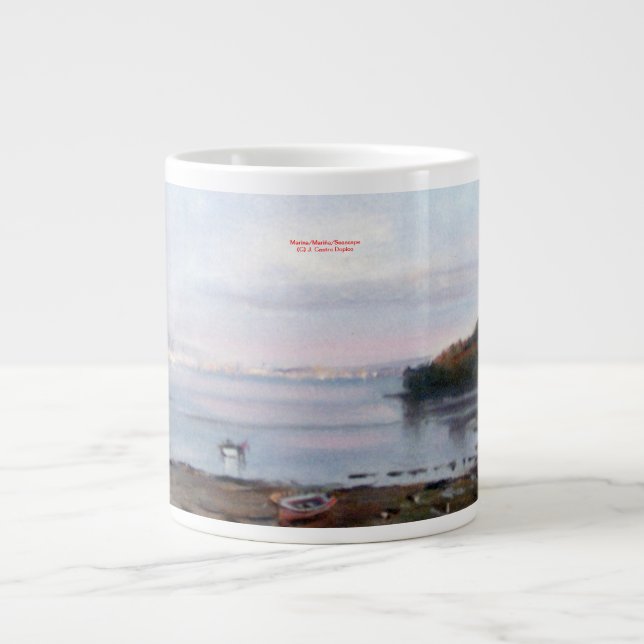 Taza De Café Gigante Marina/Mariña/Seascape (Frente)