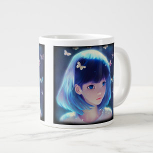 Taza De Café Gigante Mariposa Anime Chica Jumbo Mug