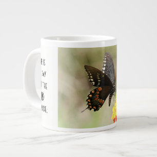 Taza De Café Gigante Mariposa con verso; Salmo 118:24