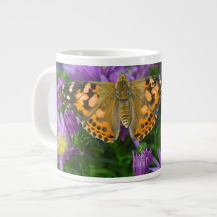 Taza De Café Gigante Mariposa de ala angular en flor de cono