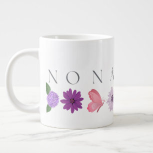 Taza De Café Gigante Mariposa Floral de Nona, Regalo del Día de la Madr