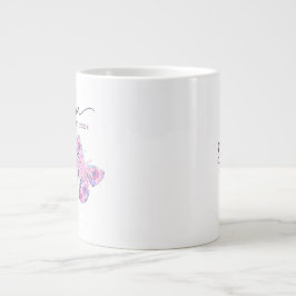 Taza De Café Gigante Mariposa floral mamá personalizada