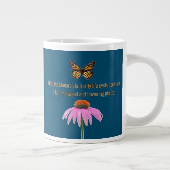 Taza De Café Gigante Mariposa monarca (Derecha)
