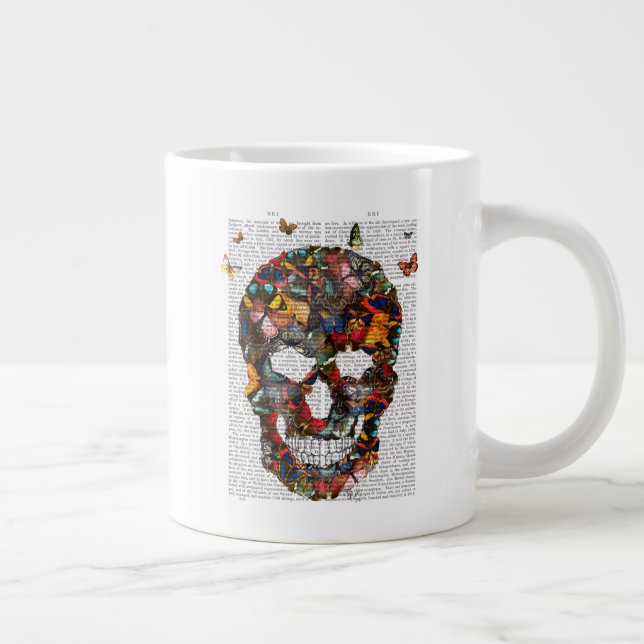 Taza De Café Gigante Mariposa Skull