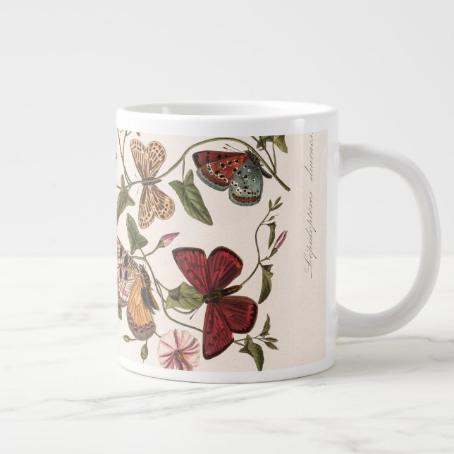 Taza De Café Gigante Mariposa y polilla de época (Derecha)
