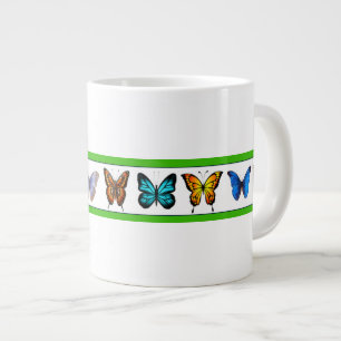 Taza De Café Gigante Mariposas azules (colección Bridget)