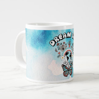 Taza De Café Gigante Mariposas y hongos Sueño Gran inspo positivo