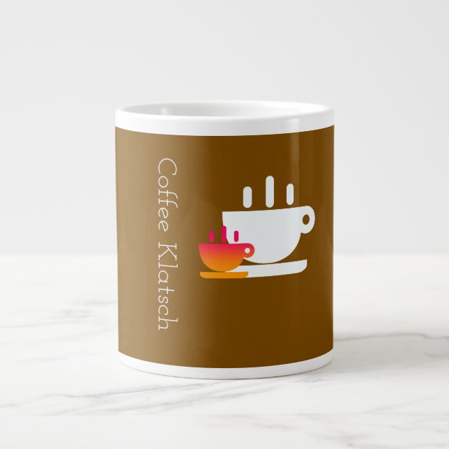 Taza De Café Gigante Marrón Café Charla (Frente)