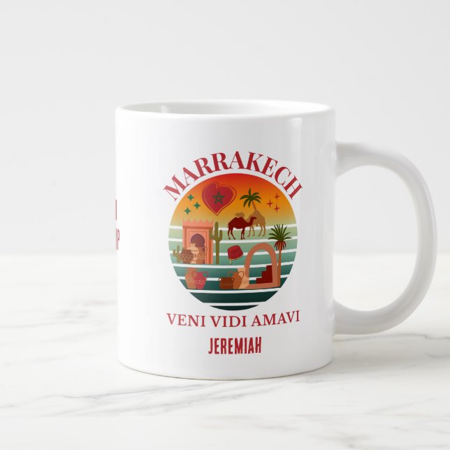 Taza De Café Gigante Marruecos Veni Vidi Amavi Grupo Vacaciones MARAKKE (Derecha)