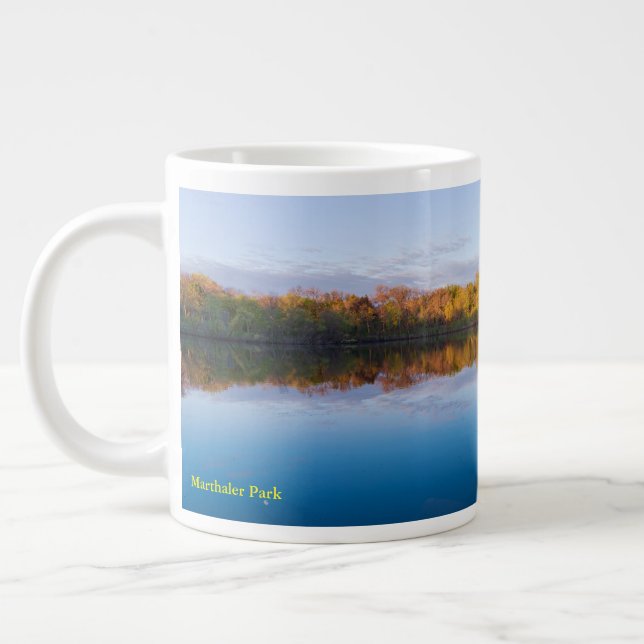Taza De Café Gigante marthaler park sunrise y reflexiones (Izquierda)