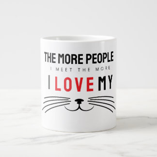 Taza De Café Gigante Más gente me encuentro, más me encantan los gatos