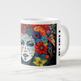 Taza De Café Gigante Máscara de fiesta de Mardi Gras Necesito mucho caf