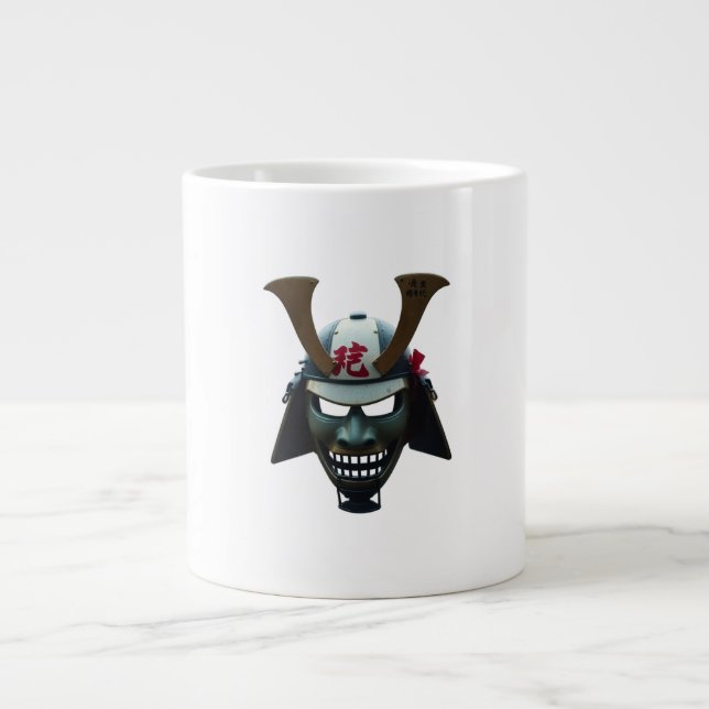 Taza De Café Gigante Máscara de samurái (Frente)