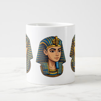 Taza De Café Gigante Máscara Dorada del Faraón Tutankamón