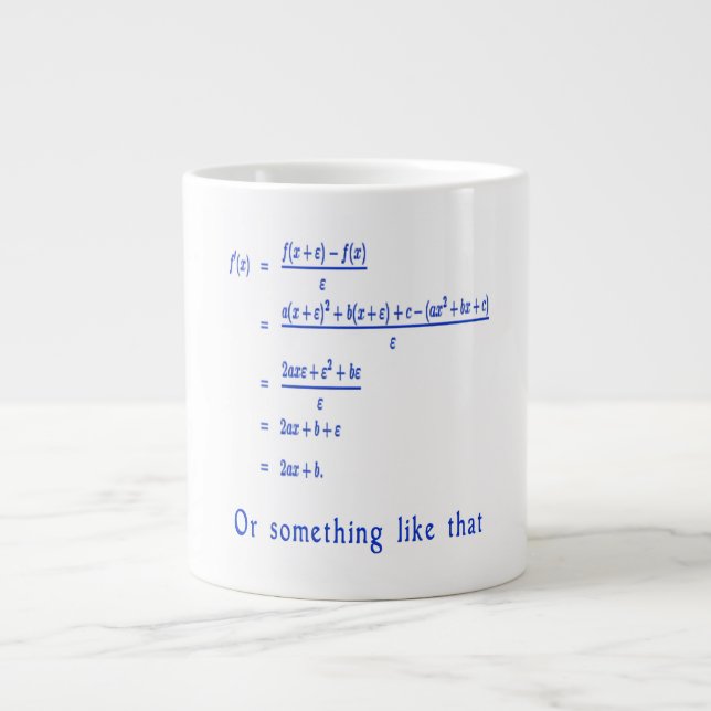 Taza De Café Gigante Matemáticas (Frente)